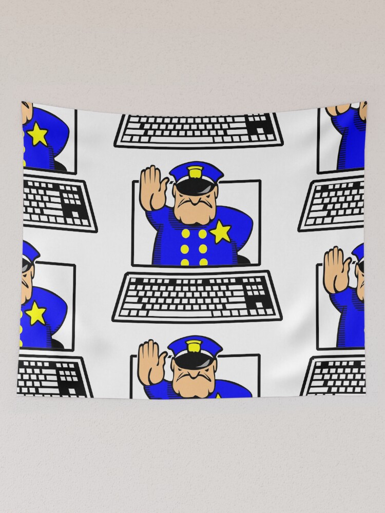 Thumbnail 2 of 3, Tapestry, INTERNET POLICE designed and sold by Calgacus.