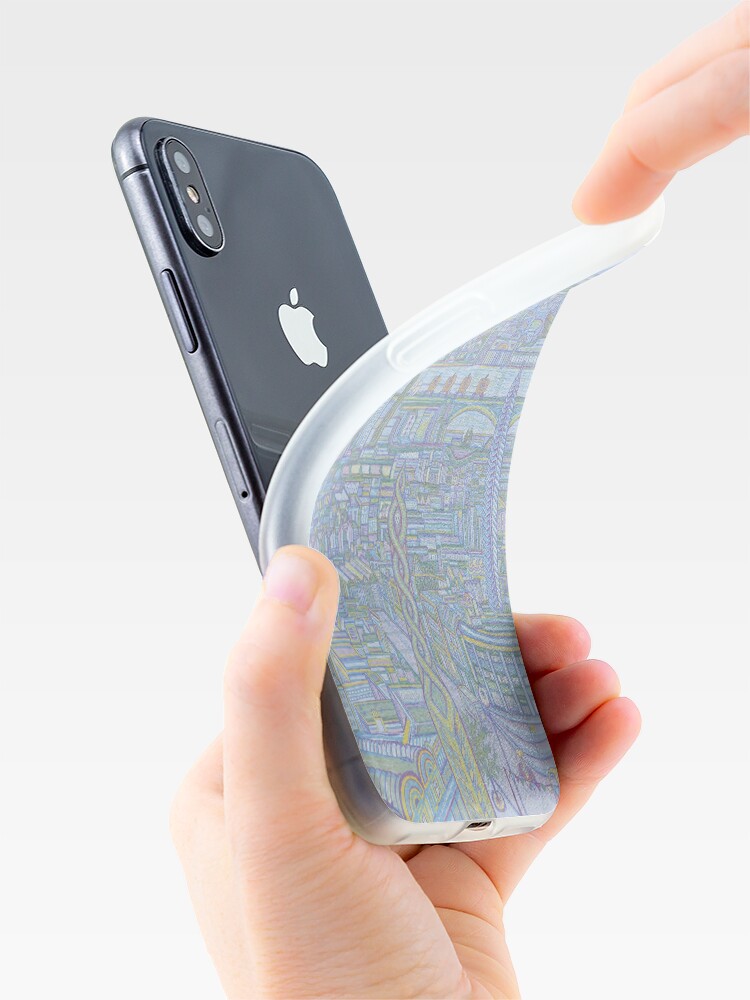 Alternate view of THE MEGATROPOLIS (cool hues) iPhone Case & Cover