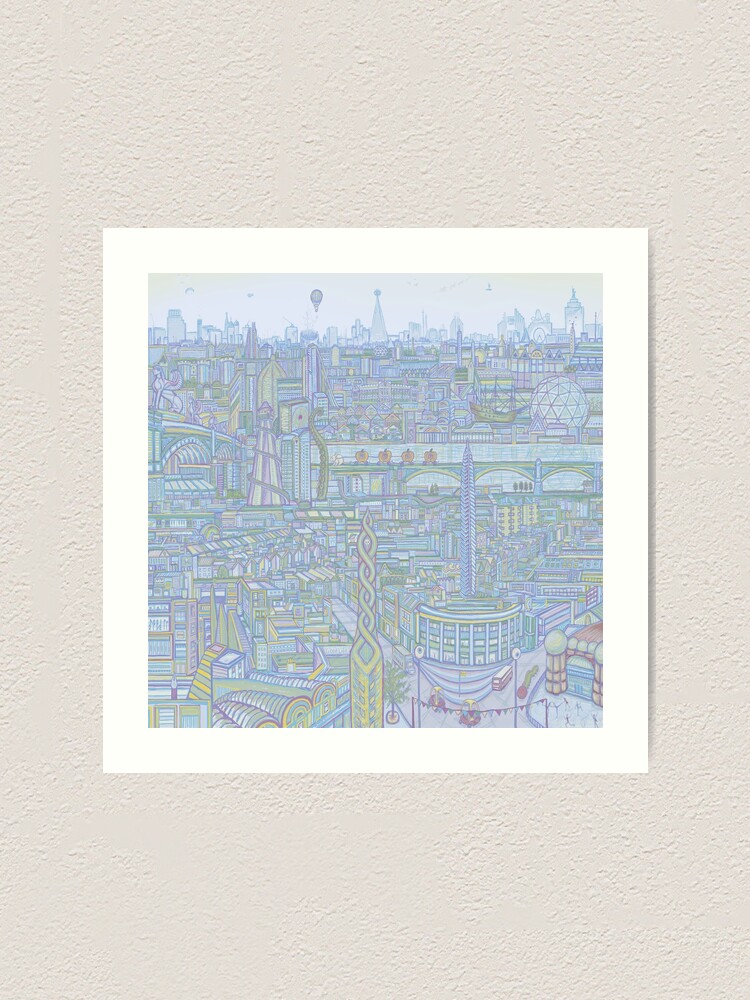 Alternate view of THE MEGATROPOLIS (cool hues) Art Print