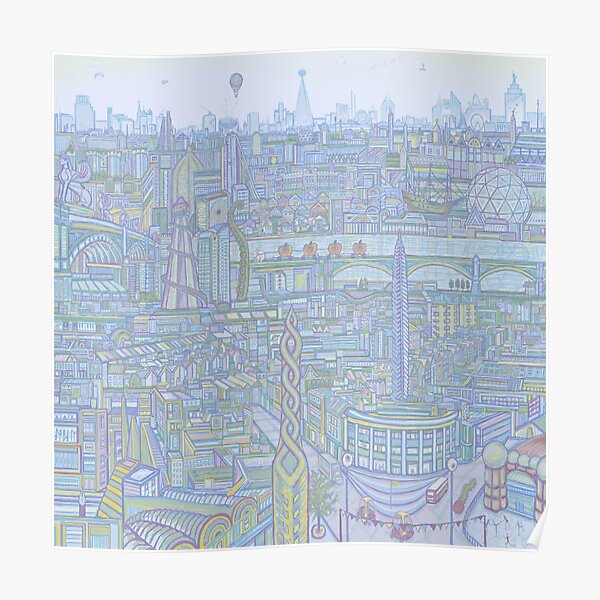 THE MEGATROPOLIS (cool hues) Poster