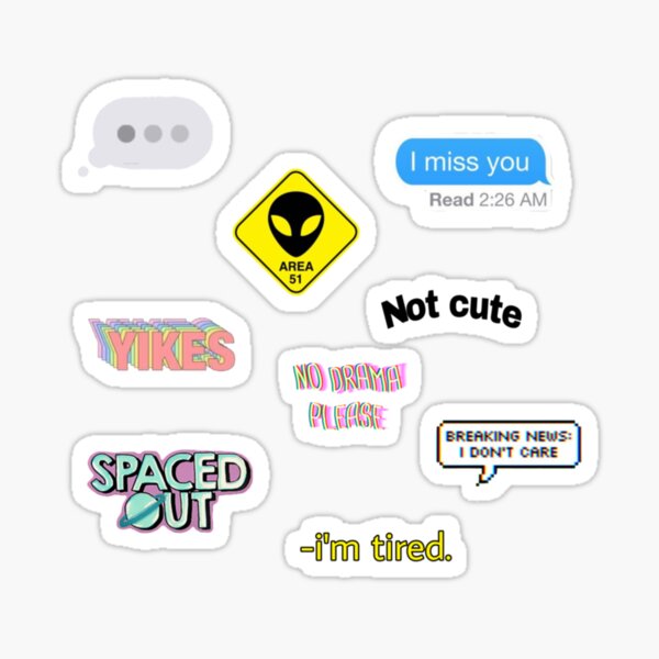 "Tumblr QuotesSlogans Sticker Pack" Sticker for Sale by smillaaaa
