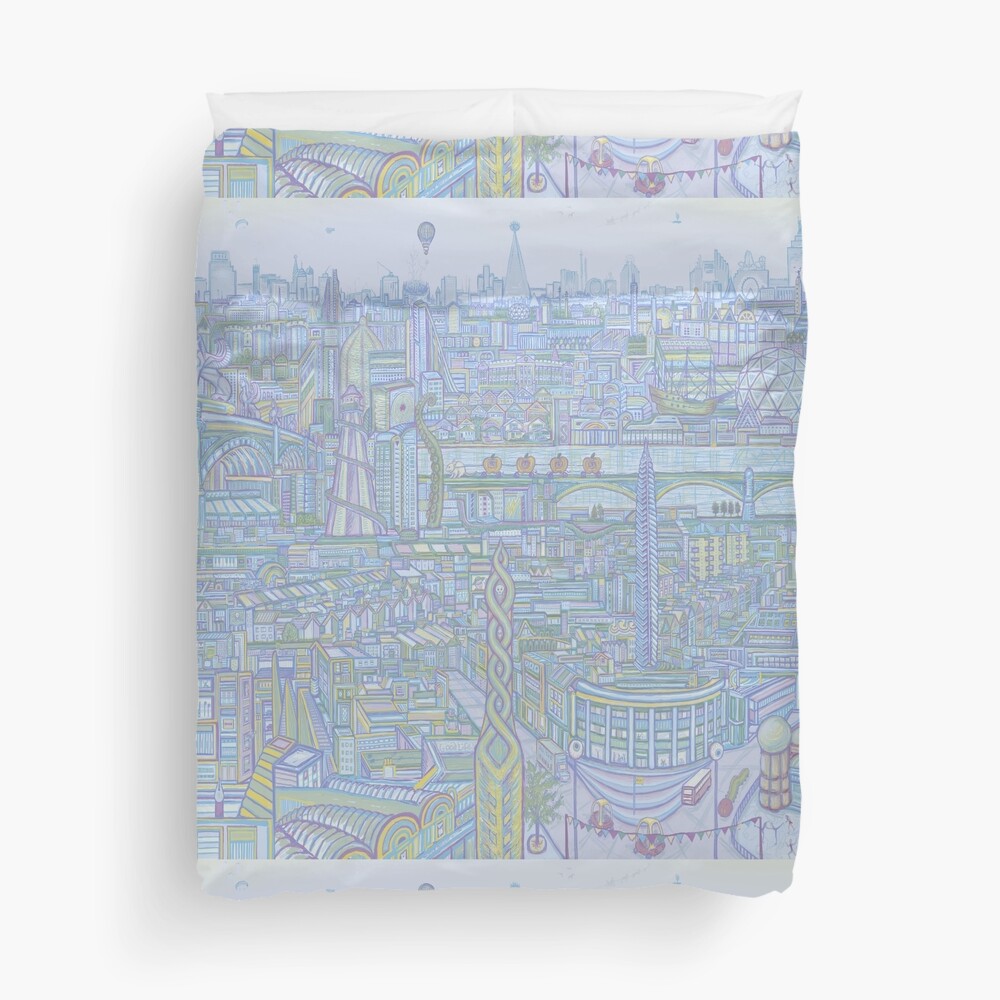 THE MEGATROPOLIS (cool hues) Duvet Cover