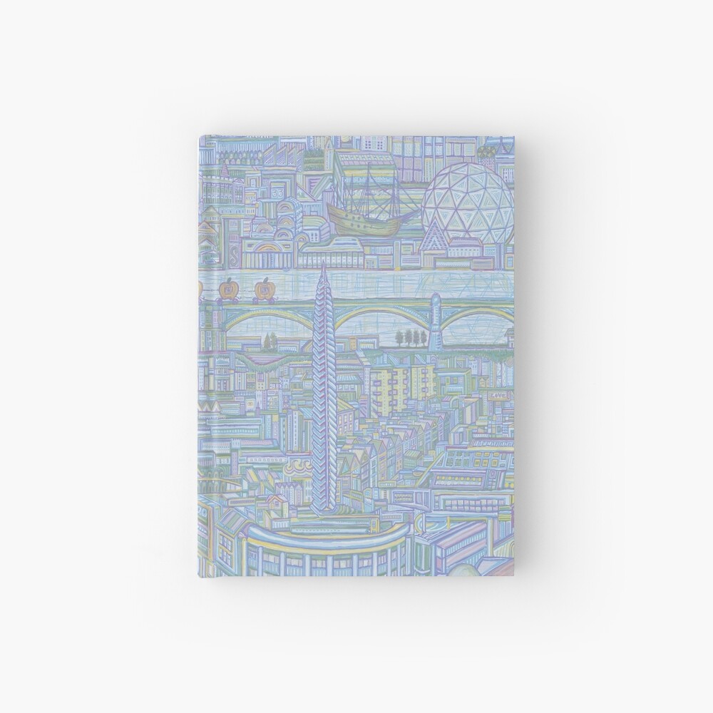 THE MEGATROPOLIS (cool hues) Hardcover Journal