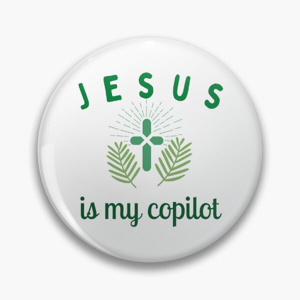 Item preview, Jesus is my copilot green cross nature tree leaf handmade love christian quote gift designed and sold by Ramesh ⭐⭐⭐⭐⭐.
