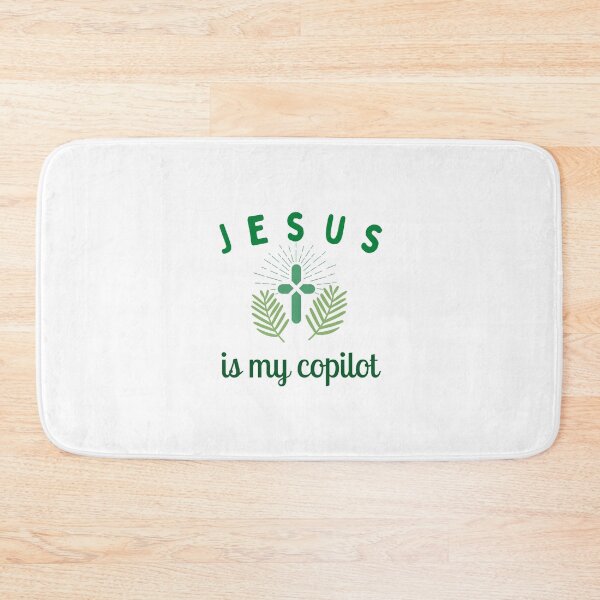 Item preview, Jesus is my copilot green cross nature tree leaf handmade love christian quote gift designed and sold by Ramesh ⭐⭐⭐⭐⭐.