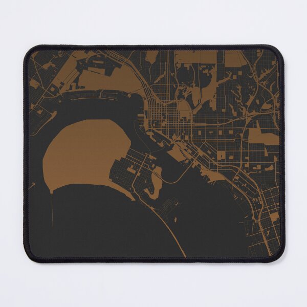 Item preview, San Diego Map Art coffee color California USA designed and sold by EpicMaps.