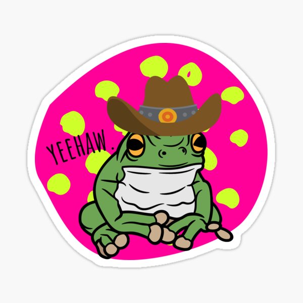 Yeehaw Dumpy Frog Sticker