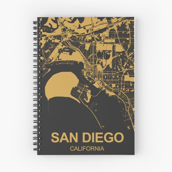 Item preview, San Diego Map Art Black Gold California USA designed and sold by EpicMaps.