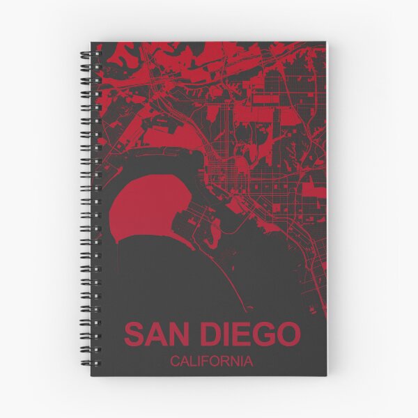 Item preview, San Diego Map Art red wine color California USA designed and sold by EpicMaps.