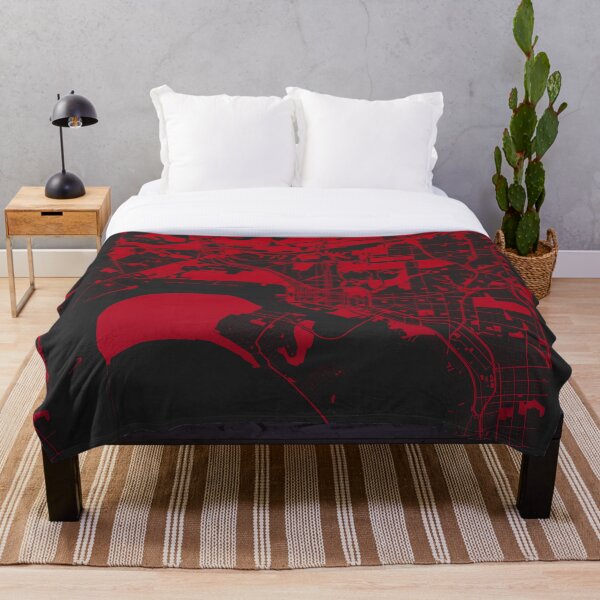 Aperçu de l'œuvre San Diego Map Art couleur vin rouge California USA créée et vendue par EpicMaps.