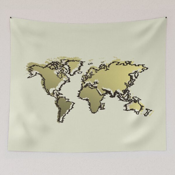 Item preview, boho world map designed and sold by AlbertoRuiZ.