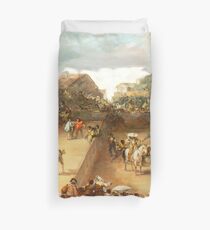 Bullfight in a Divided Ring Duvet Cover