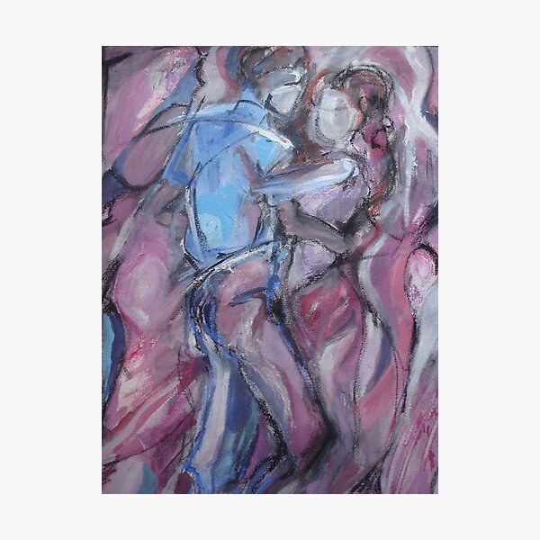 Dancers in Pink Waves Photographic Print
