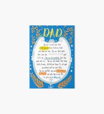 Dad's Poem Art Board Print