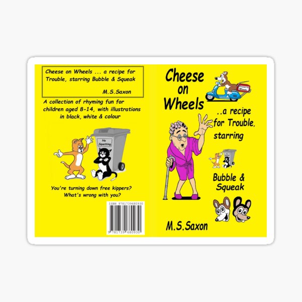 Item preview, Book cover design - Cheese on Wheels.  New release. designed and sold by SaxonArtDesign.