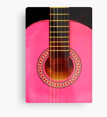 Pink Guitar Metal Print