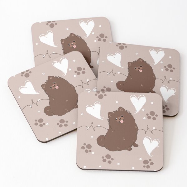 Item preview, LOVE Chocolate Pomeranian designed and sold by Lulupainting.