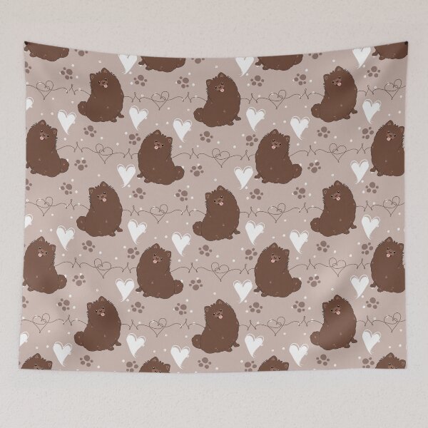 Item preview, LOVE Chocolate Pomeranian designed and sold by Lulupainting.