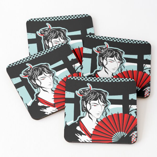 Item preview, Japanese Red Fan Man Torii Gate Shrine designed and sold by BakaOutfit.