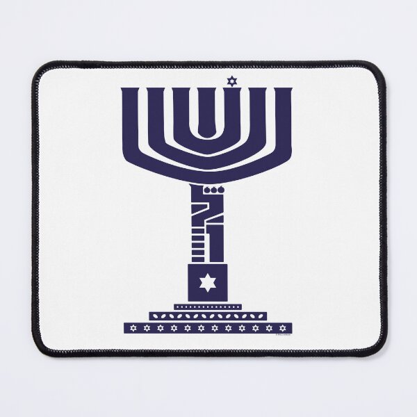 Item preview, Menorah Blue Shalom designed and sold by MeLoveIsrael.