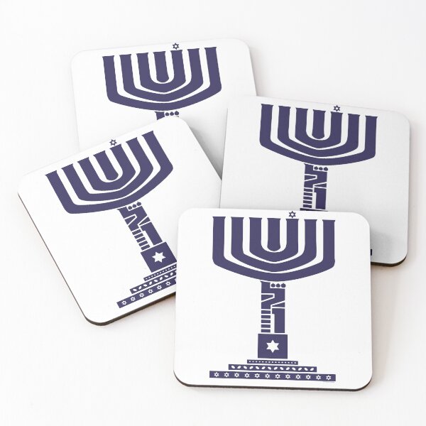 Artikelvorschau, Menorah Blue Shalom entworfen und verkauft von MeLoveIsrael.