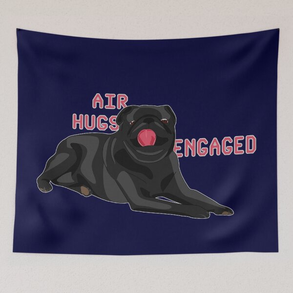 Item preview, Air Hugs Engaged - Pug No 3 designed and sold by Fun Funky Designs.