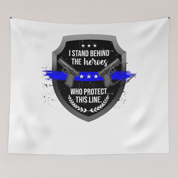 Item preview, Art Back Police Blue Funny Gift designed and sold by Almeida674.