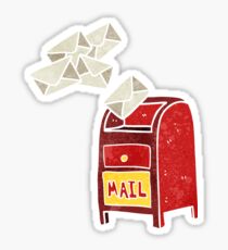 retro cartoon mail box Sticker
