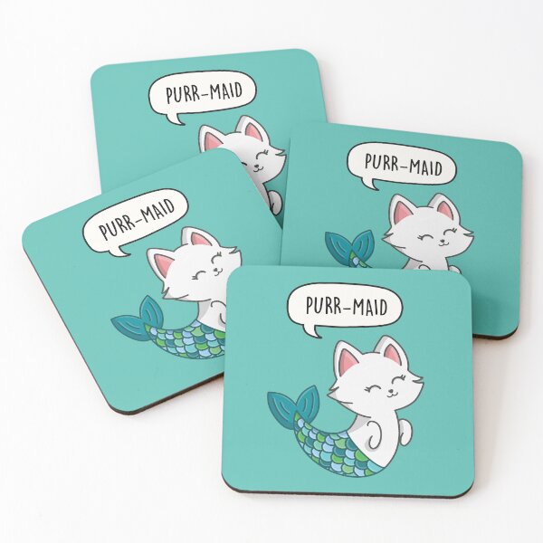 Item preview, Puurmaid - Cat mermaid pun gift designed and sold by LEFDDesigns.