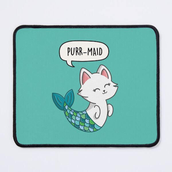 Item preview, Puurmaid - Cat mermaid pun gift designed and sold by LEFDDesigns.