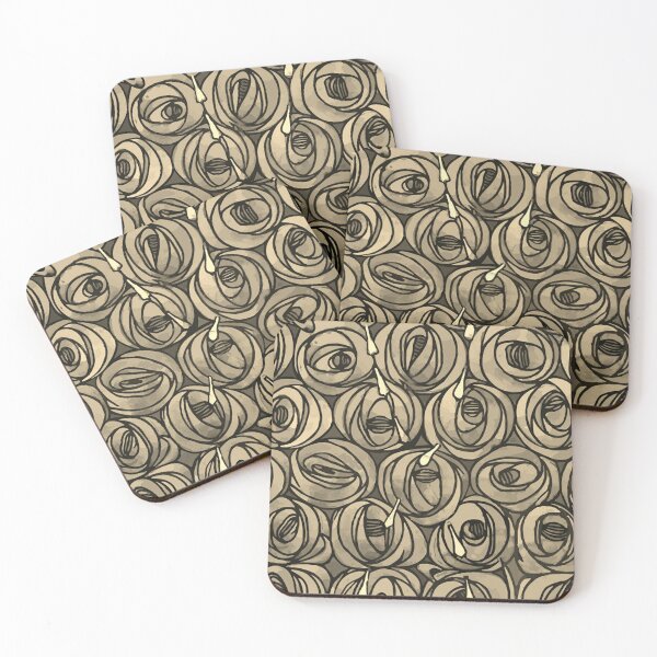 Item preview, Charles Rennie Mackintosh Roses and teardrops, gold designed and sold by Olivia-One.