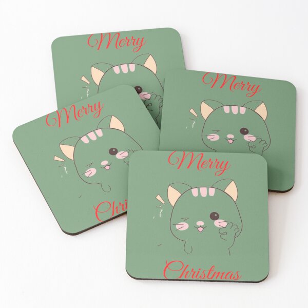 Item preview, Merry Christmas Milk Peach and Goma Cute Cat    designed and sold by OfficialJemini.