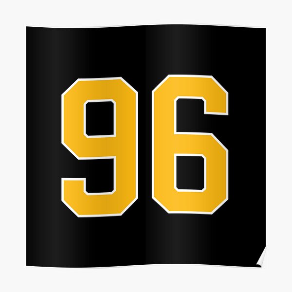 96 Black Jersey Sports Number ninety-six Football 96 Poster for