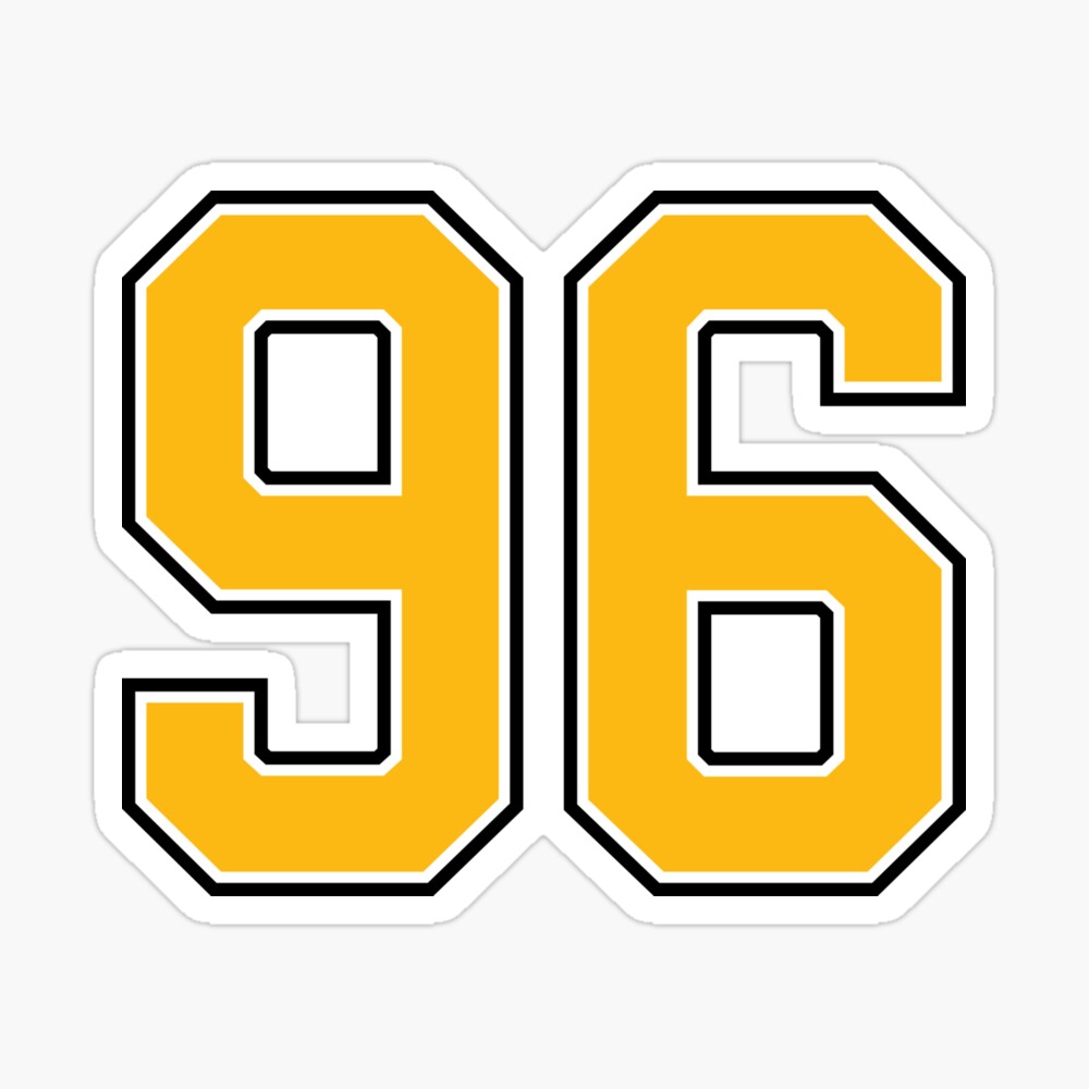 96 Black Jersey Sports Number ninety-six Football 96 Poster for