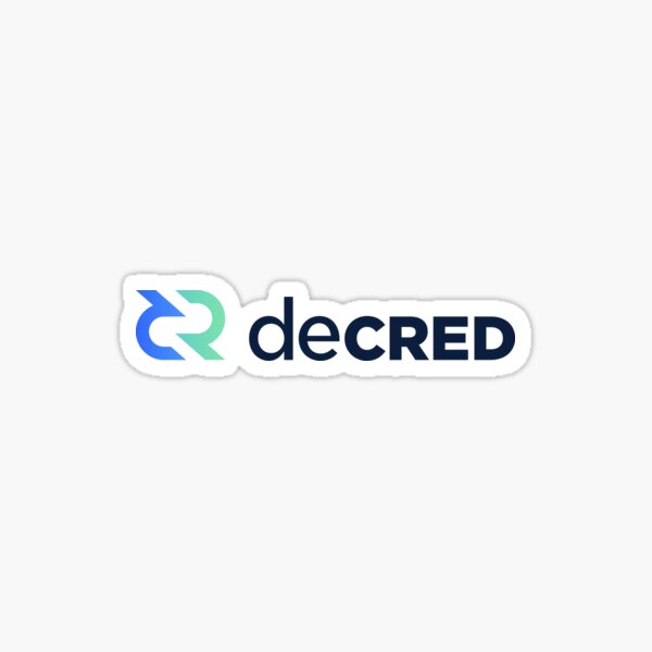 Decred Crypto Currency Sticker