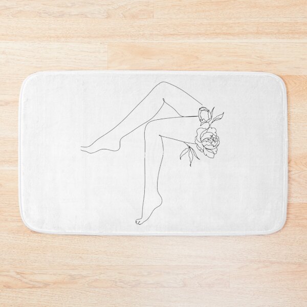 Item preview, Woman's Legs With Flowers Line Art designed and sold by BEyourself be.