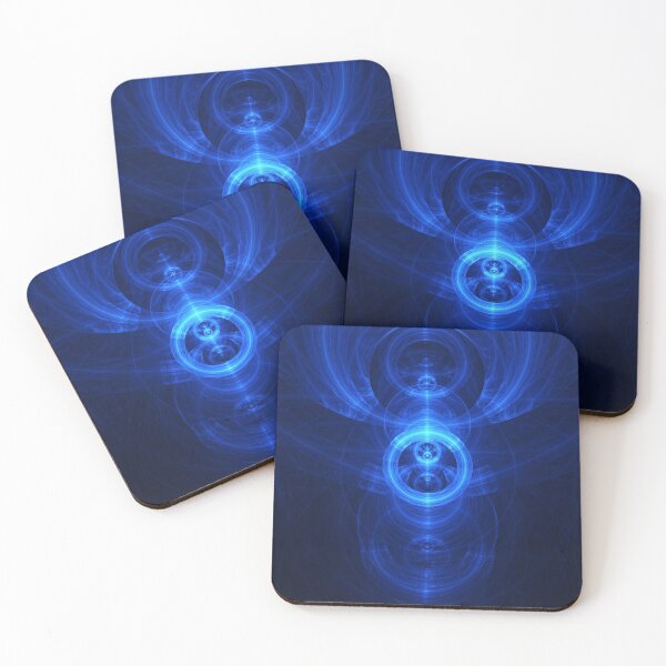 Item preview, Symbol of Purpose - Beautiful Blue Blown Glass Sapphire Fractal Circles designed and sold by San Jaya Prime.