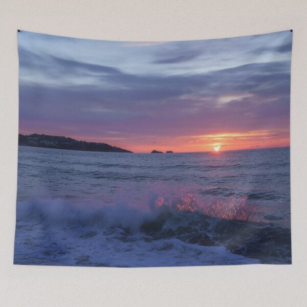 Item preview, Fiery Waves Thatcher Rock Sunrise designed and sold by rawshutterbug.