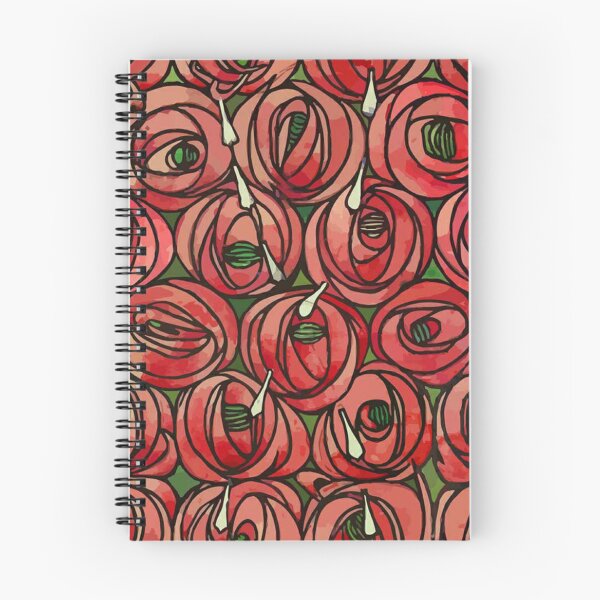 Item preview, Charles Rennie Mackintosh Roses and teardrops,red,Mackintosh rose designed and sold by Olivia-One.