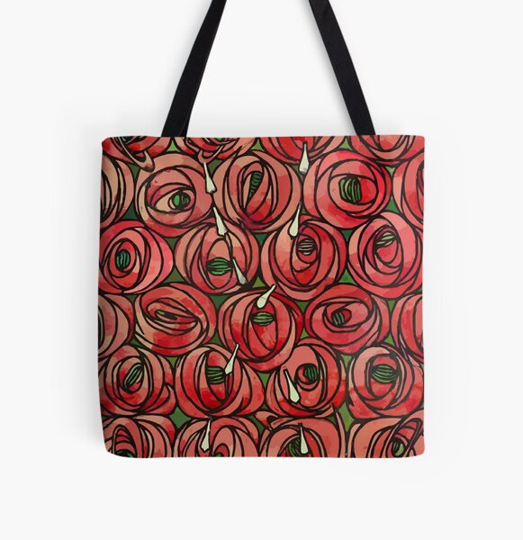 Item preview, Charles Rennie Mackintosh Roses and teardrops,red,Mackintosh rose designed and sold by Olivia-One.