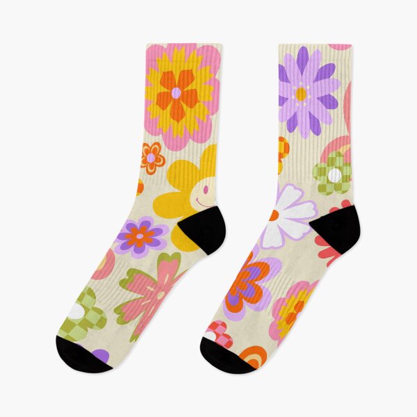 Item preview, Happy Colorful Retro Floral designed and sold by meggydesigns.