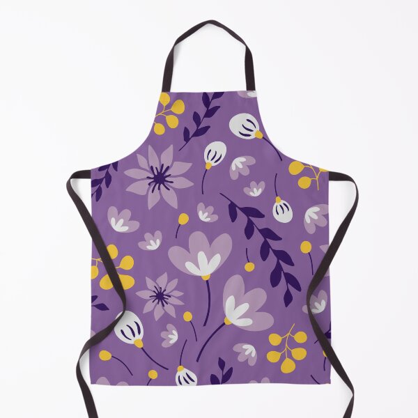 Aperçu de l'œuvre Motif floral sans couture d'été violet et or créée et vendue par RedTomasB.
