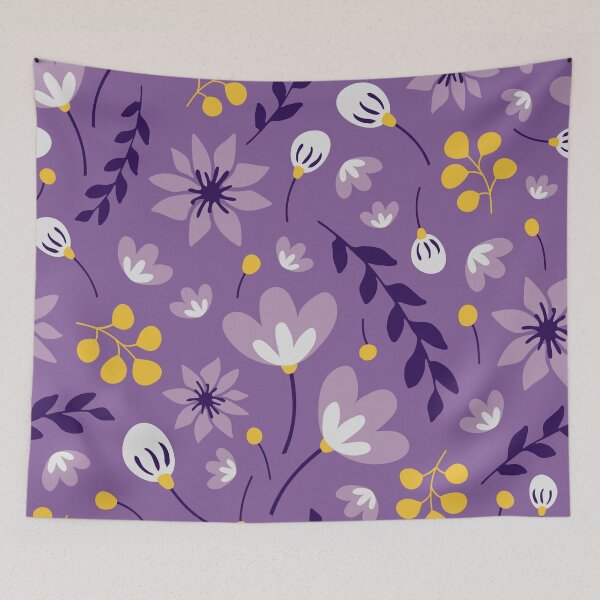 Item preview, Purple And Gold Summer Floral Seamless Pattern designed and sold by RedTomasB.