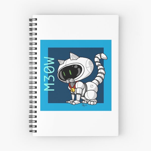 Item preview, Robo kitty white, blue background designed and sold by Pittstop.