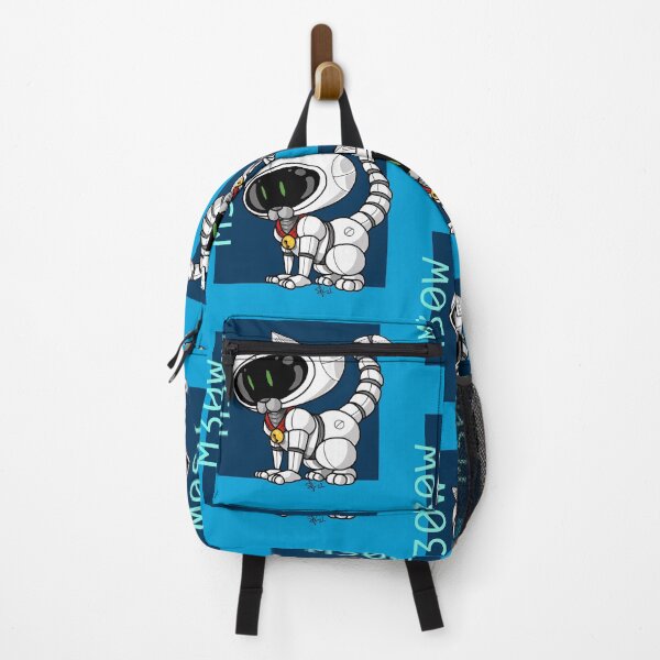 Item preview, Robo kitty white, blue background designed and sold by Pittstop.