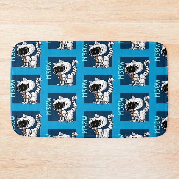 Item preview, Robo kitty white, blue background designed and sold by Pittstop.