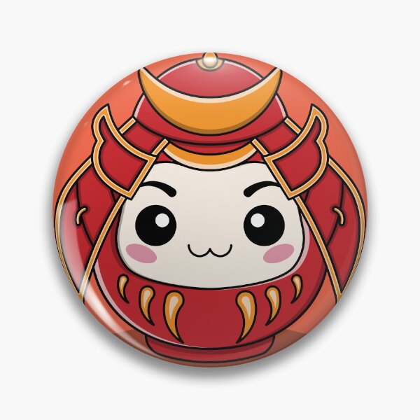 Item preview, Daruma Japanese Kitsune Samurai Doll designed and sold by BakaOutfit.