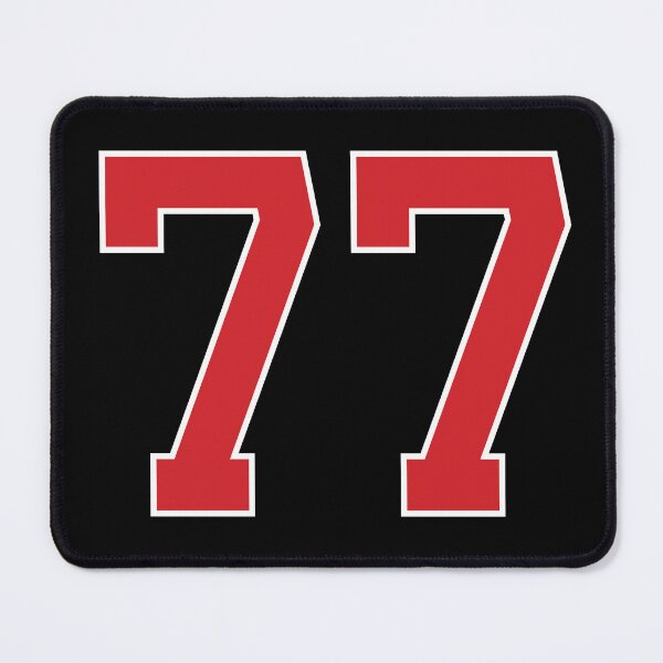 Item preview, Sports Number 77, red black color lucky sport seventy seven designed and sold by ArtIsParty.