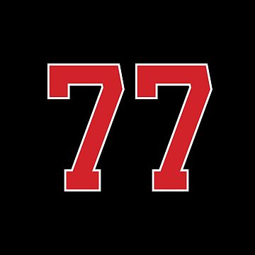 Sports Number 44, red black color lucky sport forty four Sticker for Sale  by ArtIsParty