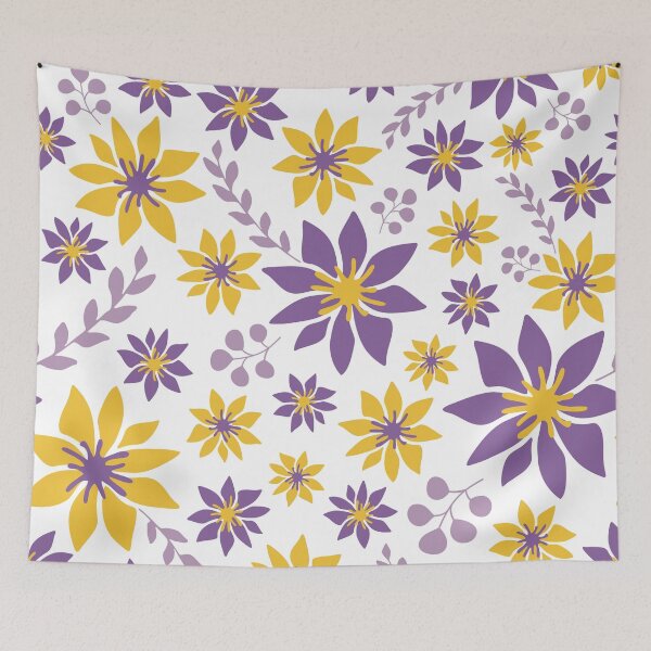 Item preview, Purple And Gold Summer Floral Seamless Pattern designed and sold by RedTomasB.